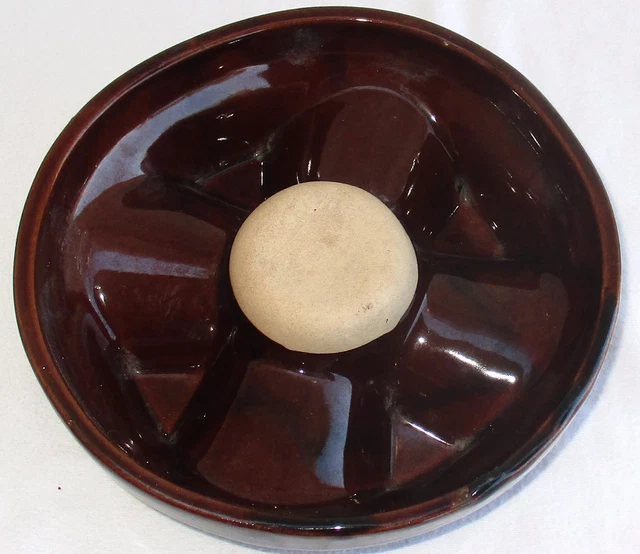Insulator Brown Glazed Porcelain LARGE RARE UNUSUAL