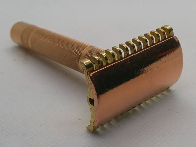 Vintage Gillette "DE-3", Open Comb, (Copper & Brass) Double Edged Safety Razor