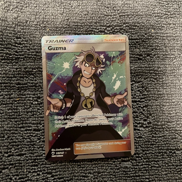 Pokémonkarte Guzma Full Art Utra seltener Trainer brennende Schatten EX 2017 143/147 4