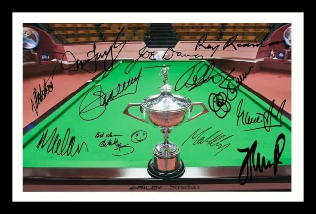 World Snooker Champions Autograph Signed & Framed Photo