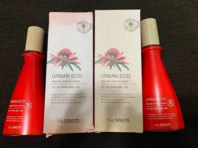 2x THE SAEM URBAN ECO WARATAH ESSENCE LOTION 4.73 OZ