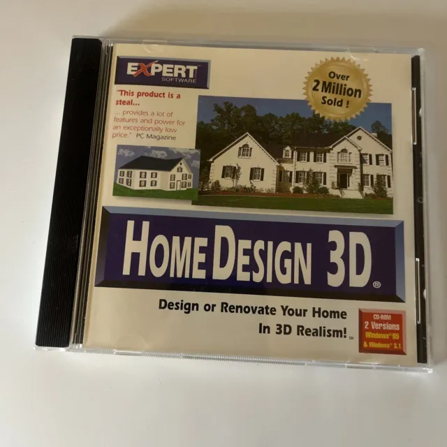 Home Design 3D PC CDROM 1997 Win95 Expert Software