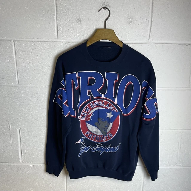 Felpa vintage New England Patriots uomo media spell out felpa usa nfl