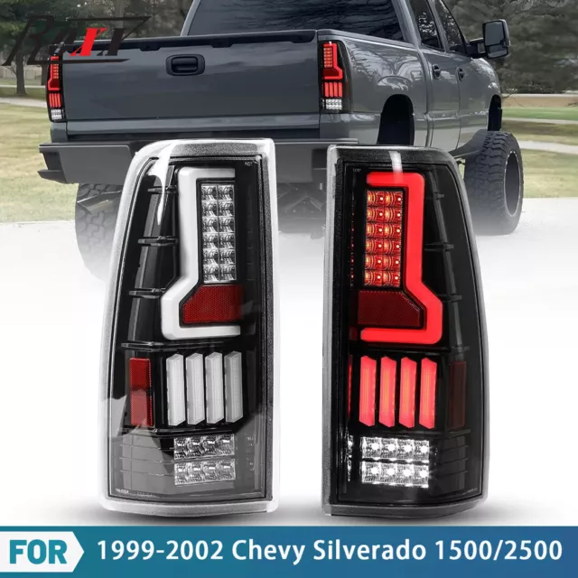 For 1999-2006 Chevy Silverado 99-02 GMC Sierra 1500 2500 3500 LED Tail Lights