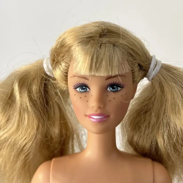 Barbie 2003 Pajama Fun Tote Skipper Doll Blonde Freckles Blue Eyes Teen Sister