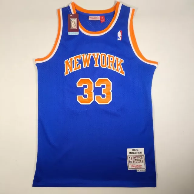 Patrick Ewing Embroidered #33 Jersey, Retro Blue