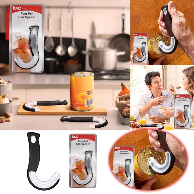 HOOK SHAPED CAN Opener Practical Kitchen Kitchen Gadgets Easy Open Ring