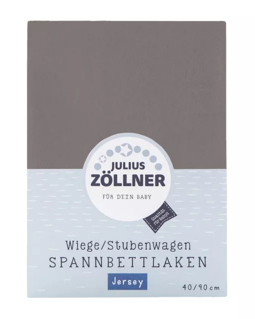 JULIUS ZÖLLNER Spannbettlaken Jersey 60x120 - 70x140 Anthrazit