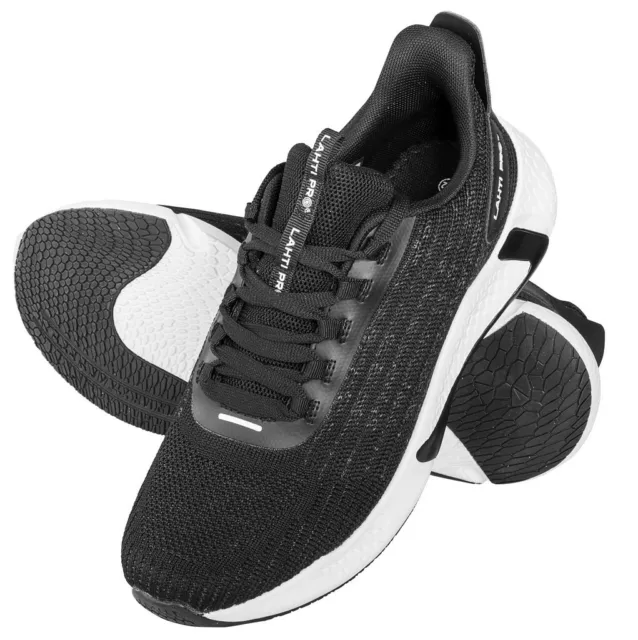 Baskets basses de travail 3D en maille noires et blanches LAHTI PRO