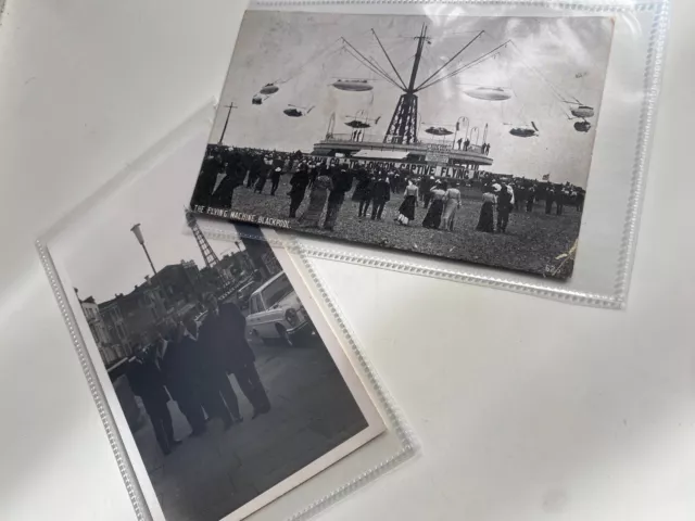 BLACKPOOL OLD POSTCARD BUNDLE Postcards Flying Machine Street Tower Car PHOTO