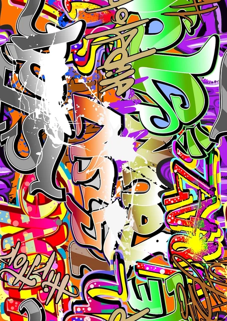 Set Adesivi Adesivo Murale Graffiti Street Life