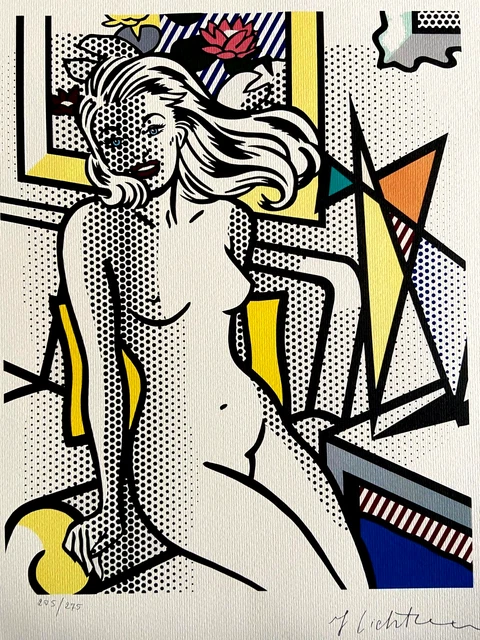 Roy Lichtenstein Litografía 198 , 275 Ex (Rauschenberg Warhol Jasper Johns )
