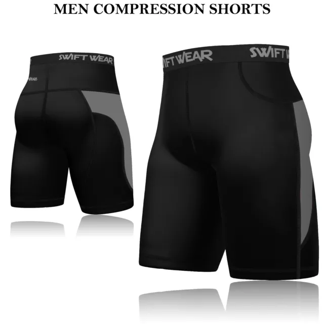 Mens Compression Boxer Shorts Base layers Sports Briefs skin fit gym pants YOGA