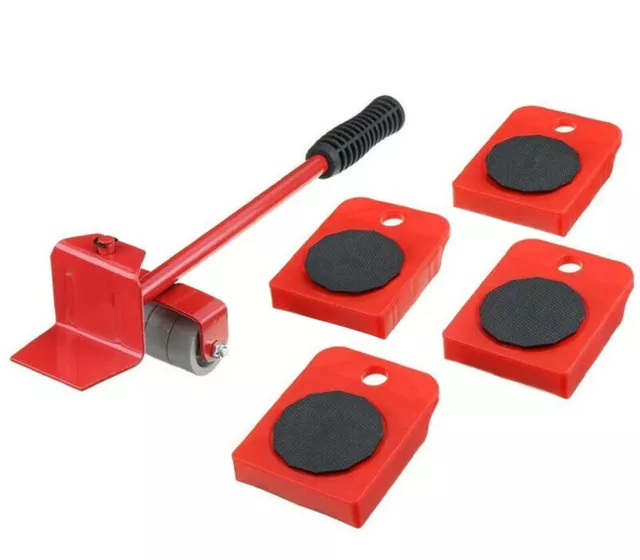 Sollevatore mobili kit spostamento solleva oggetti 4 piastre spostare casa