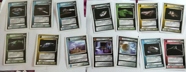 Star Trek CCG Cards Collectable 690+ most black border Lots of Duplicates READ