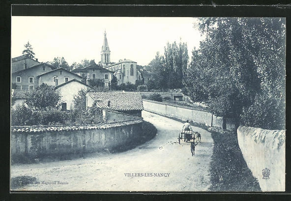 CPA Villers-les-Nancy, vue de la rue