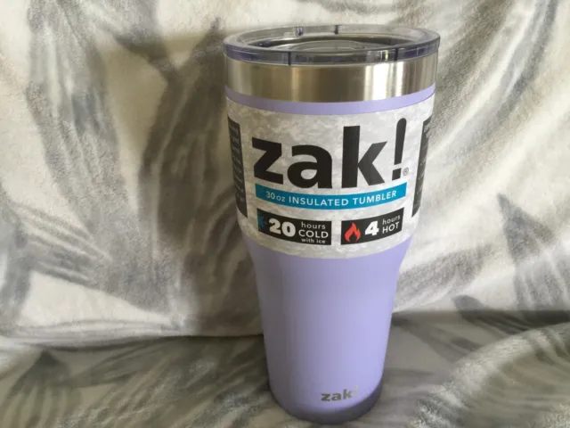 Zak Designs Zak! Designs 30oz Double Wall Stainless Steel Cascadia Tumbler  with Contour Lid - White 1 ct