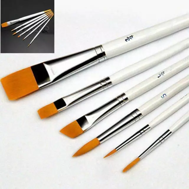 6*/Set For Oil Watercolor Artist Paint Brush Acrylic Art Painting Brushes Set-UK