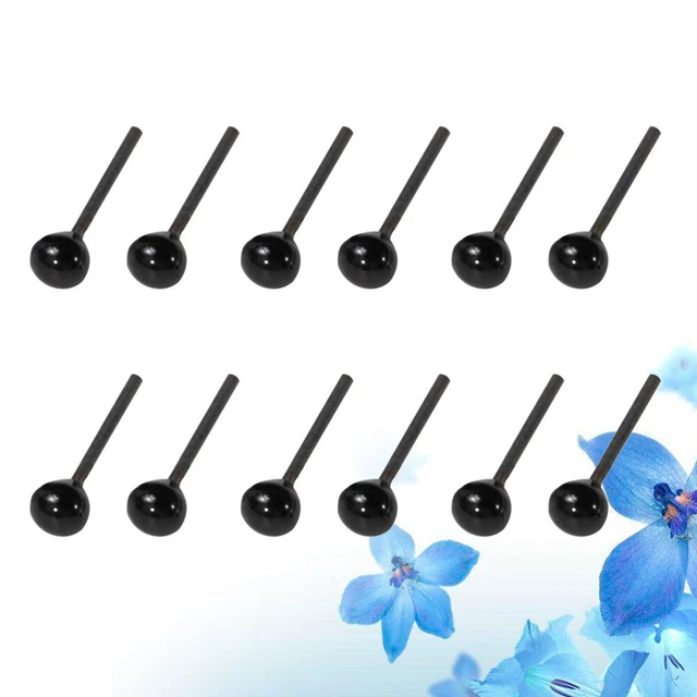 50 pares de ojos de animal hágalo usted mismo Black Eye ojo de cristal para peluche hágalo usted mismo Scrapbooking