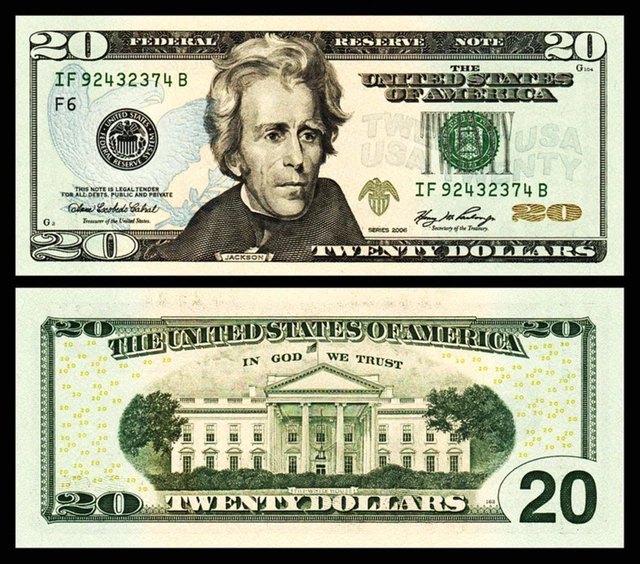 Usa Federal Reserve Note 20 Dollars 2006 Uncirculated  F 6 ( Atlanta)