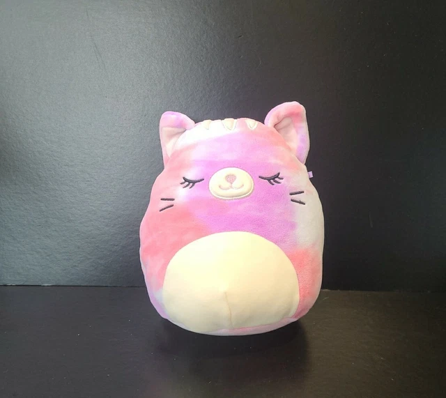 ORIGINAL SQUISHMALLOWS CAELI Pink Purple Tie Dye Galaxy Cat Plush Soft ...