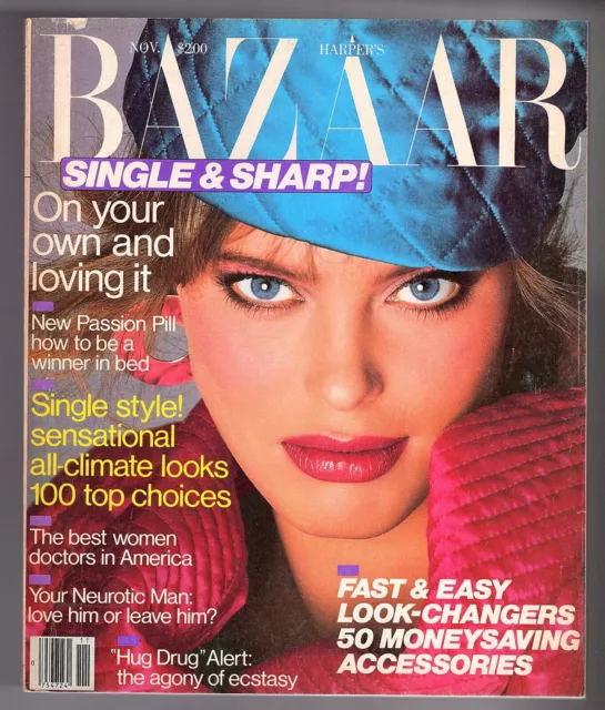 HARPER'S BAZAAR 11/1985 Renée Simonsen_Brigitte Nielsen_Whitney Houston ...