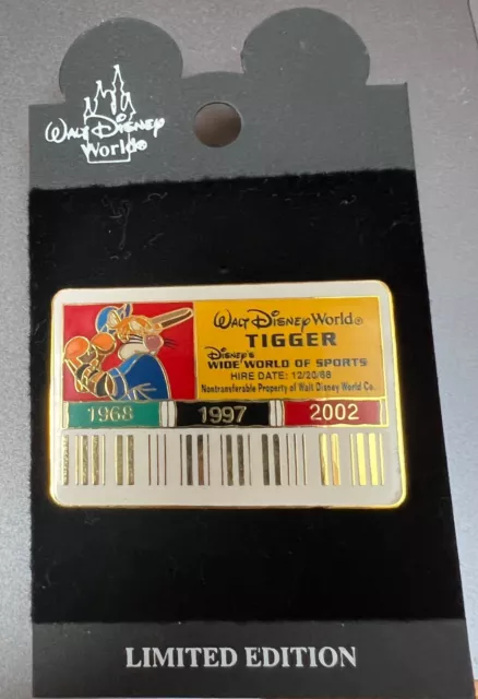 Rare 2002 Walt Disney World Cast Member Id Card Series Tigger Pin Le 3500