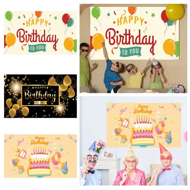 Birthday Holiday Background Cloth Hanging Flag Holiday Party Decoration Banner