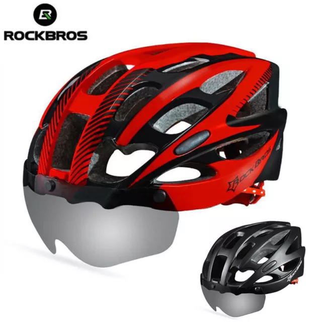 ROCKBROS Bicycle Helmet EPS Breathable Cycling Goggles Aero MTB Road Bike Helmet