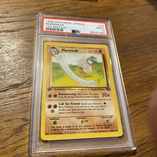 marowak 1st edition psa 9 jungle UK SELLER!!