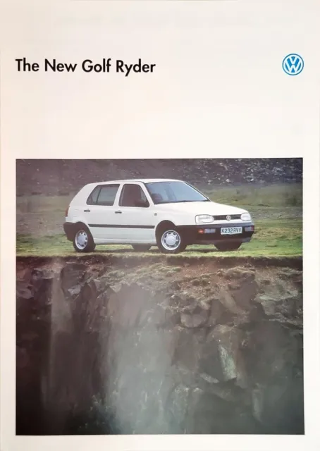 VW Volkswagen Golf Driver (Mk3) Brochure 1993