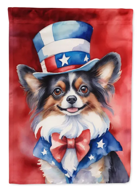 Papillon Patriotic American Flag Garden Size DAC5769GF