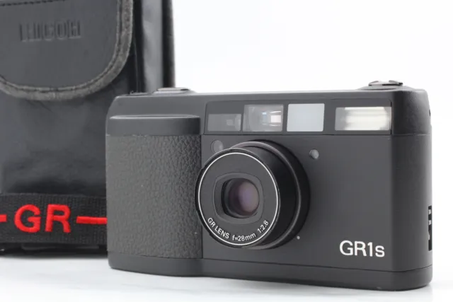 [Near MINT ｗ/ Case] Ricoh GR1s Black Point & Shoot 35mm Film Camera From JAPAN