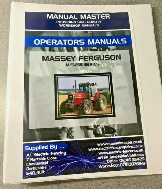 Massey Ferguson Mf3655,3660,3670,3680,3690 Operator + Workshop Manual Packs 2