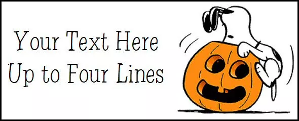 ~SNOOPY & PUMPKIN~ Return Address Label