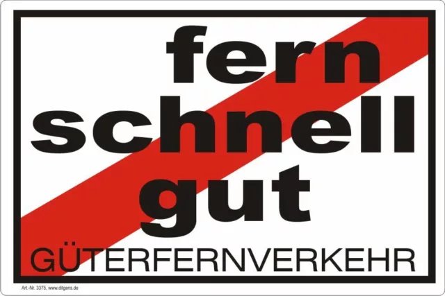 Aufkleber Fern Schnell Gut Güterfernverkehr Truck LKW Anhänger 4 Größen Nr. 3375