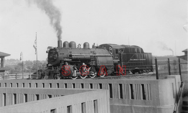 3B106 Rp 1944 Delaware & Hudson Railroad 280 Loco #934 Day Line Pier Albany Ny