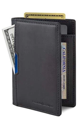 SERMAN BRANDS - Wallets for Men Slim Mens leather RFID Blocking Minimalist