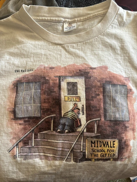 VINTAGE THE FAR Side Shirt Adult Large Funny Midvale School for the 
