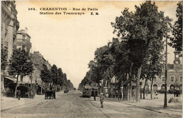 CPA CHARENTON - Rue de Paris - Station des Tramways (659340)