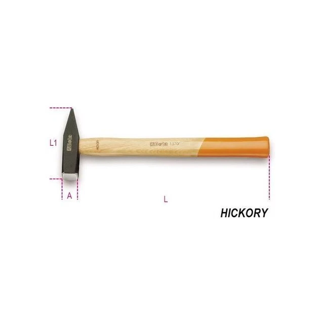 BETA Marteau Type Allemand Pour Mécanique 112x310 Mm Manche Bois Peint Uni