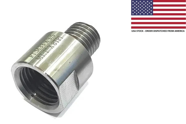 Lathe Headstock Spindle Adapter (FT M33 x 3.5 to MT 1" x 8 TPI) - Ship From USA