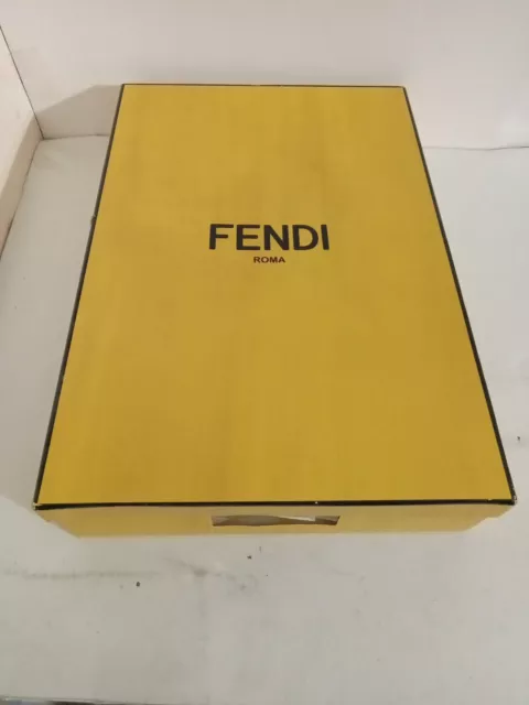 Authentic Fendi Roma Yellow Empty Box  10x14.5x3 Sturdy Cardboard