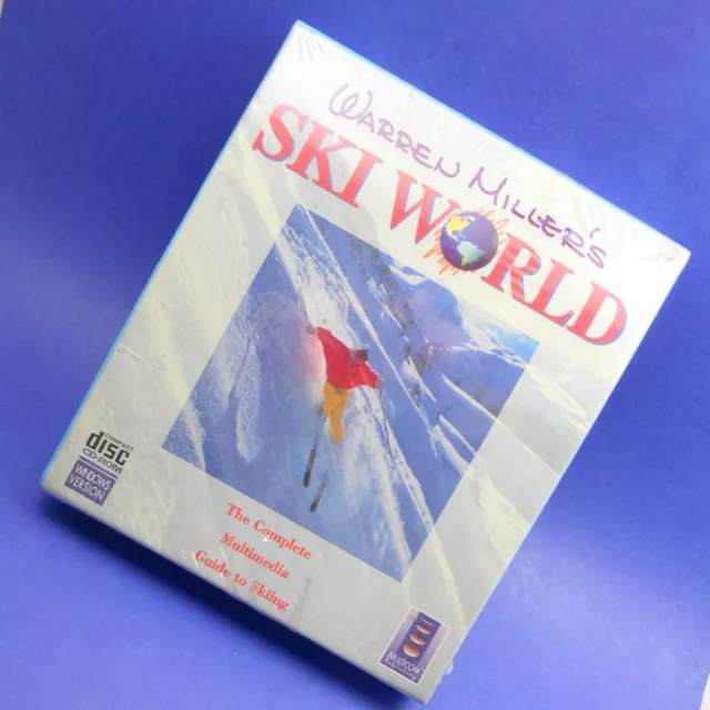 CD-Rom Windows Version Warren Miller's Ski World Guide to Skiing Sealed 1995