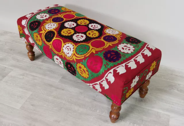 orient ottoman poster bench armchair bench chair stool bench bench Suzani red23A 2
