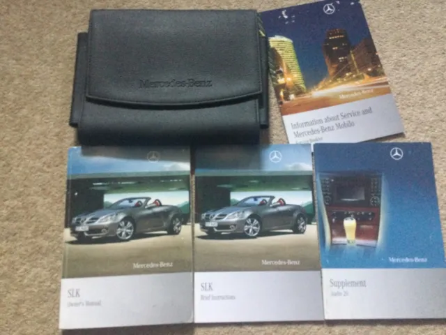 Mercedes Slk R171 (2008 - 2011) Owners Manual Handbook & Wallet Fast Post