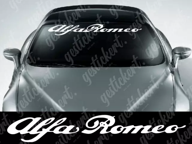 1x 100 cm Aufkleber für Alfa Romeo Frontscheibe Sticker Decal Tuning MiTo Giulia