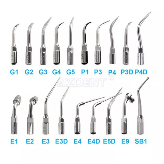 19 Type Dental Ultrasonic Scaler Scaling Endo Perio Tip fit EMS G P E