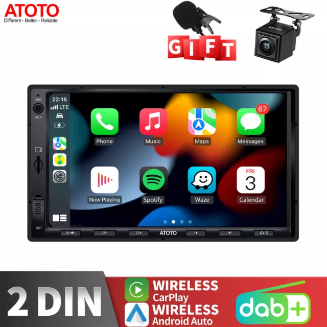 ATOTO F7 XE 7 Zoll 2DIN Autoradio DAB Radio kabellos CarPlay/Android  Auto+Kamera EUR 249,99 - PicClick DE