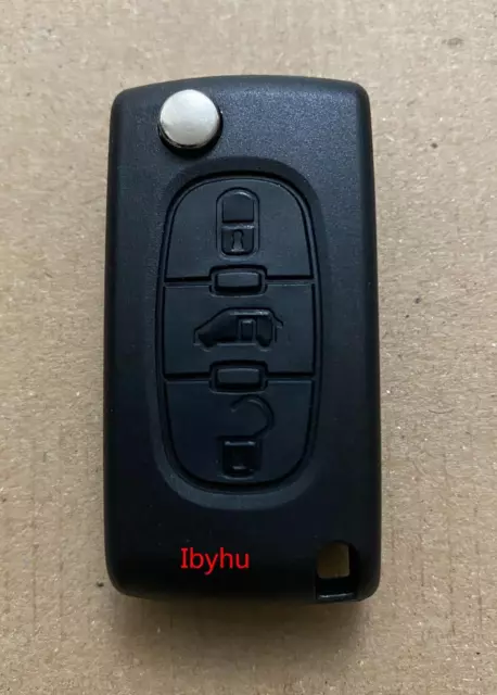 3 Button Remote Flip Van Key Case Shell Fob For Citroen Berlingo Peugeot Partner